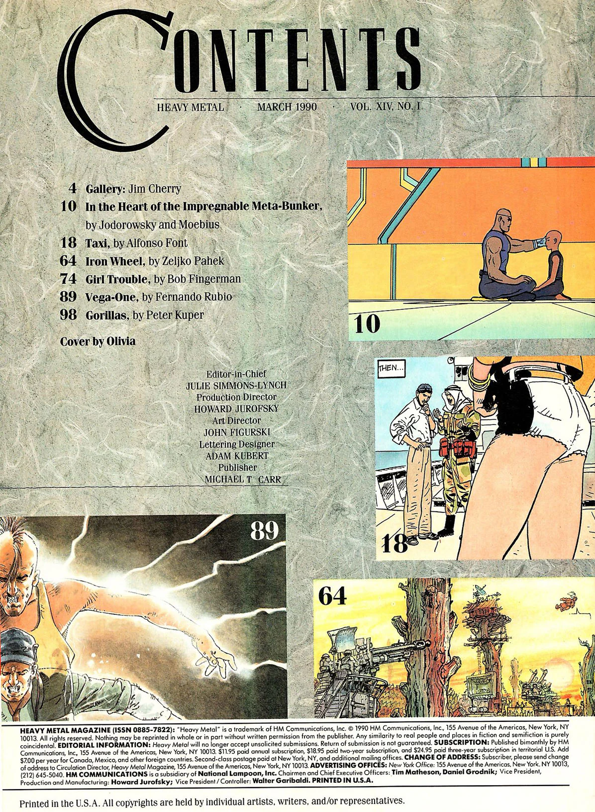 HEAVY METAL Magazine March 1990 - Image 2