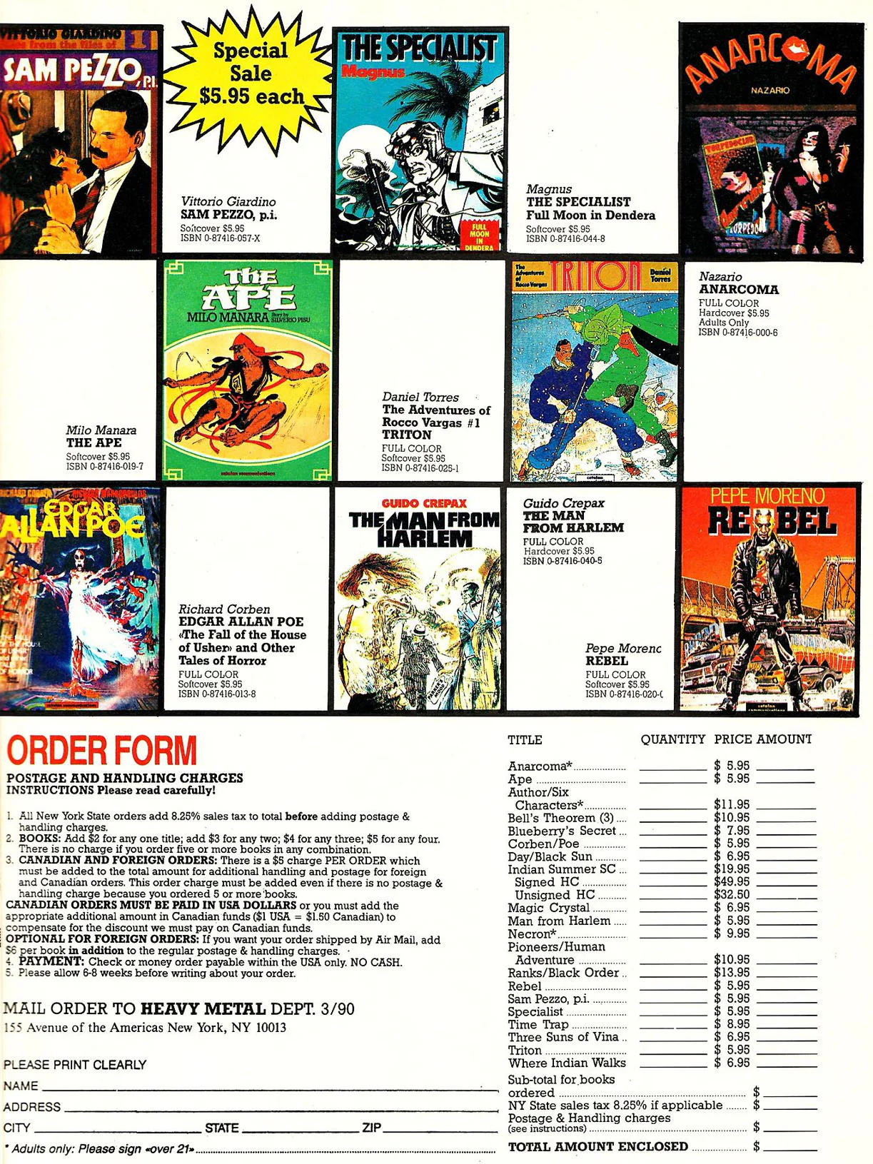 HEAVY METAL Magazine March 1990 - Image 4